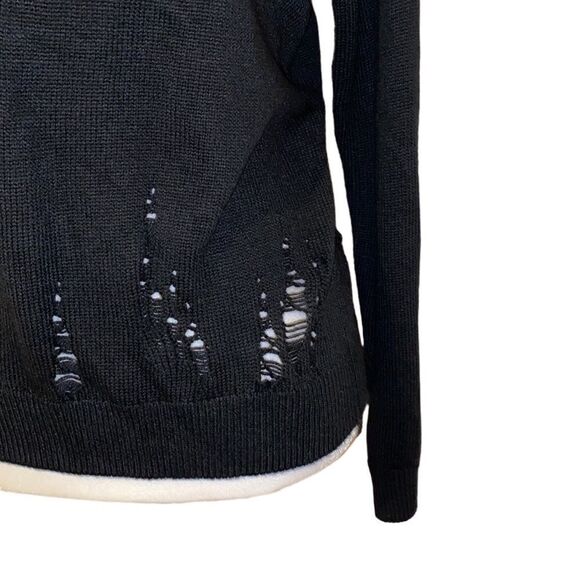 Bar III V-Neck Destressed Sweater - Picture 4 of 11